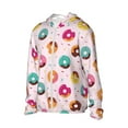 thumbnail image 2 of Daiia Colorful Donuts UPF 50+ Sun Protection Hoodie Jacket Lightweight Long Sleeve Sun Shirt for Women Men with Pocket Hiking Outdoor-, 2 of 9