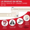 thumbnail image 4 of yeuweold Set of 2 (1 pair) 350mm Drawer Slides - Sliding Drawer Rails, in White, Partial Extension Slide System - Easy Assembly Sliding Drawer Kit, 4 of 5