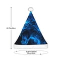 thumbnail image 3 of KLL Christmas Hats for Adults Plush Ice Blue Fire Wolf Print Santa Hat Xmas Fluffy Santa Claus Hat for Women Men, 3 of 6