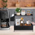 thumbnail image 2 of Coffee Station Organizer for Kitchen Counter - Countertop Coffee Bar Accessories Organizer with Condiment Storage, Cup Lid Holder & Shelf, 2 of 5
