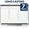 thumbnail image 3 of Quartet QRTCMP32P2 Dry Erase Wall Calendar System-3 Month-4 ft. x 3 ft.-Graphite Frame, 3 of 8