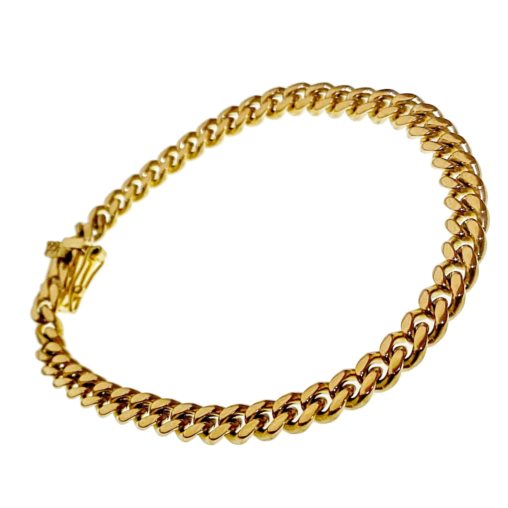 Mens 18K Yellow Gold GP 9MM Solid Link Chain Necklace Bracelet Stunning Gift 