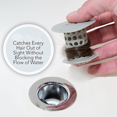 thumbnail image 1 of Tub Hair Catcher Drain Protector, Fits 1.5"-1.75", Gray, 1 of 5