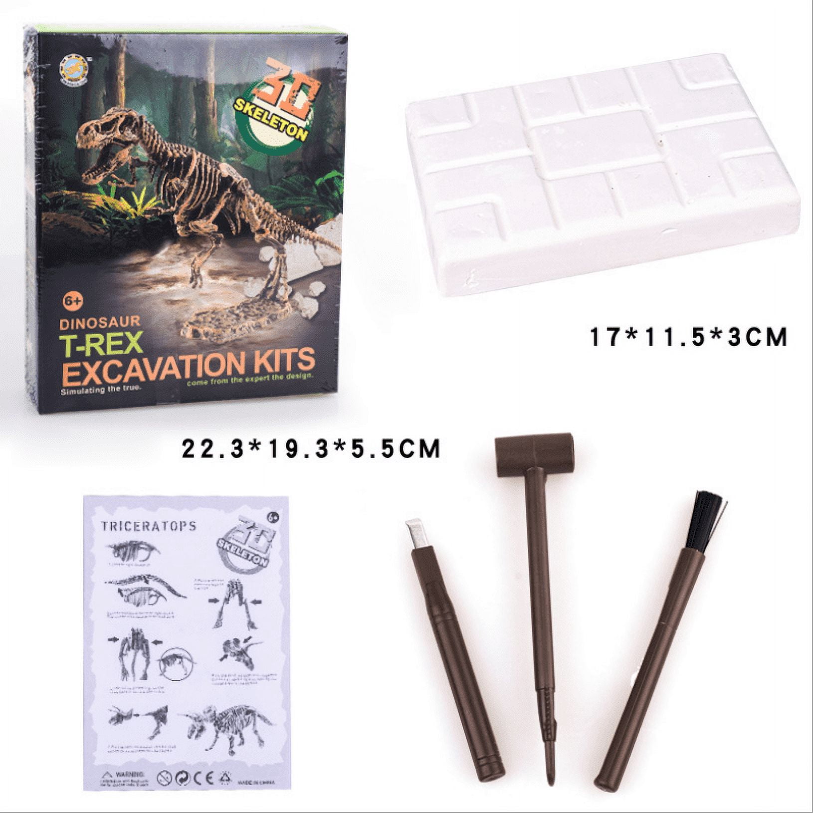 Prehistoric Past Dinosaur Skeleton Fossil Excavation Kit T-Rex