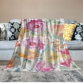 thumbnail image 2 of ONETECH Watercolor Rose Throw Blanket Floral Girly Flower Soft Warm Women Girls Bed Bedding Blankets for Couch Bedroom Sofa Office Car, All Season Cozy Flannel Plush Blanket Gifts for Kids Adults, 2 of 6