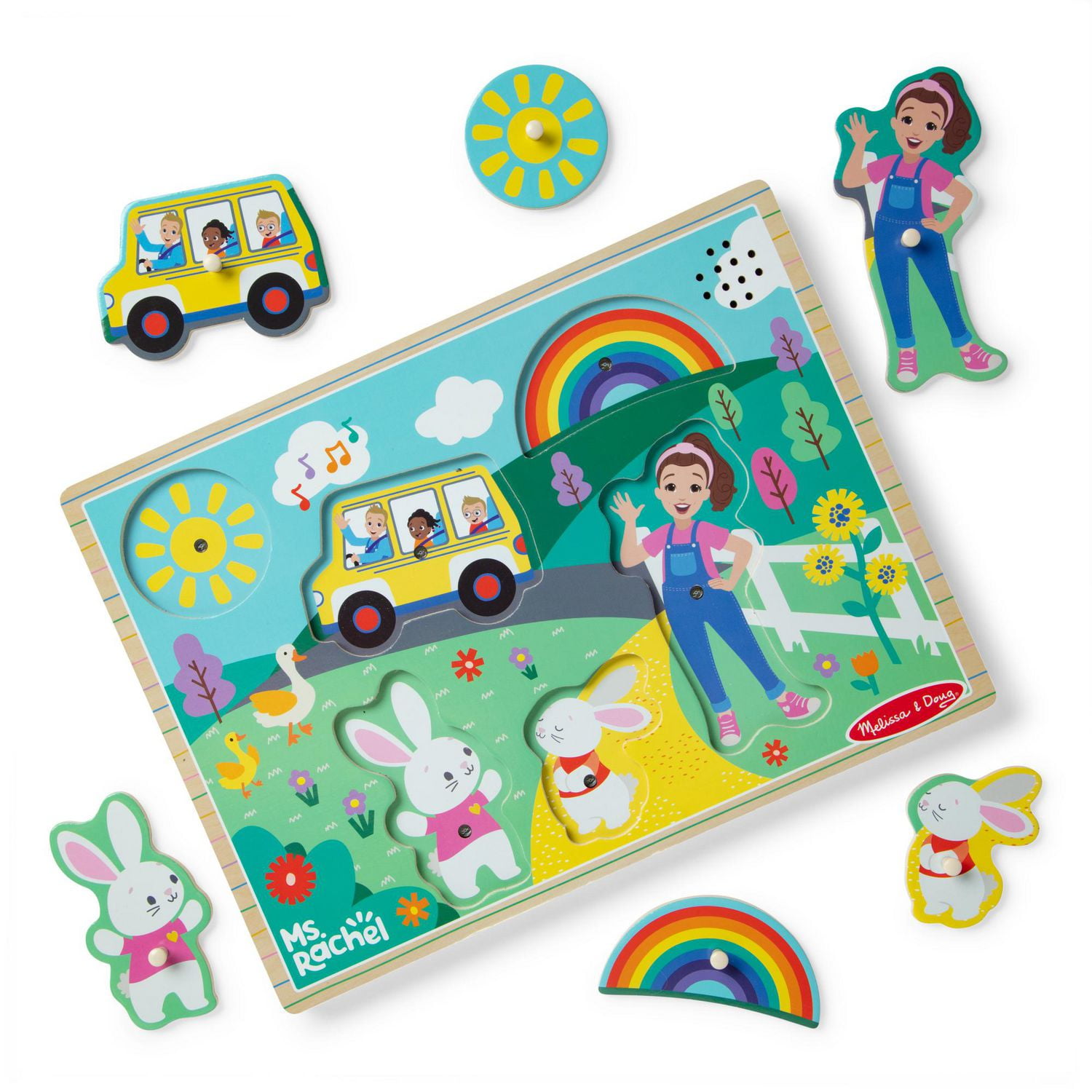 Melissa & Doug, Puzzle musical en bois Ms. Rachel, jouet éducatif pour bébés et tout-petits - certifié FSC Melissa & Doug