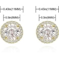thumbnail image 4 of 11MM Square Crystal Zirconia Crystal Clip On Earrings Round Non-Pierced Earrings for Women Girls, 4 of 4