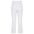 thumbnail image 6 of QUINDOS Pants for Women Plus Size Straight Leg High Waisted Long Casual Pants Cotton Linen Drawstring Loose Trousers with Pockets, 6 of 9