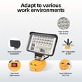 thumbnail image 5 of 4/6/8 inch Cordless LED Work Light for Dewalt 20V Battery Wide Beam Flood Light with Two USB Charging Port LED Light for Emergency Workshop  Garage (No Battery), 5 of 6