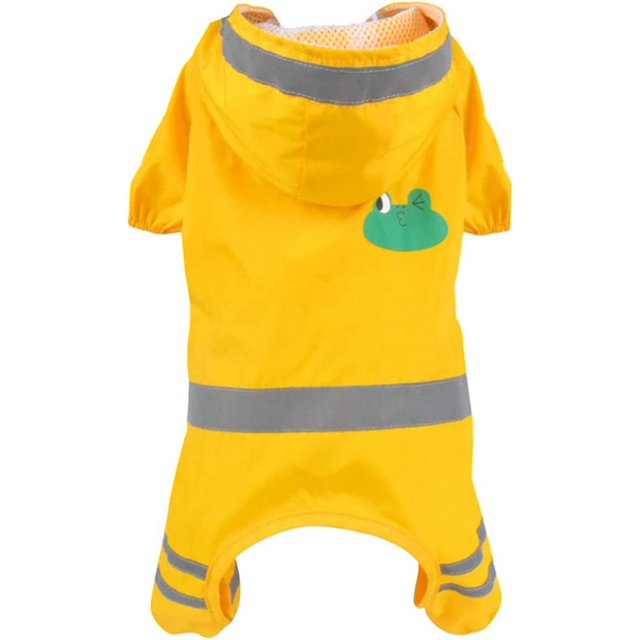 Chubasquero reflectante para perros pequeños y medianos, ropa reflectante ajustable para mascotas