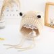 thumbnail image 1 of Gorro de bebé femenino de invierno más gorro de lana de terciopelo para bebé Niño Rana lindo niños de 0 a 1 años niños súper lindos 2 otoño e invierno, 1 of 6