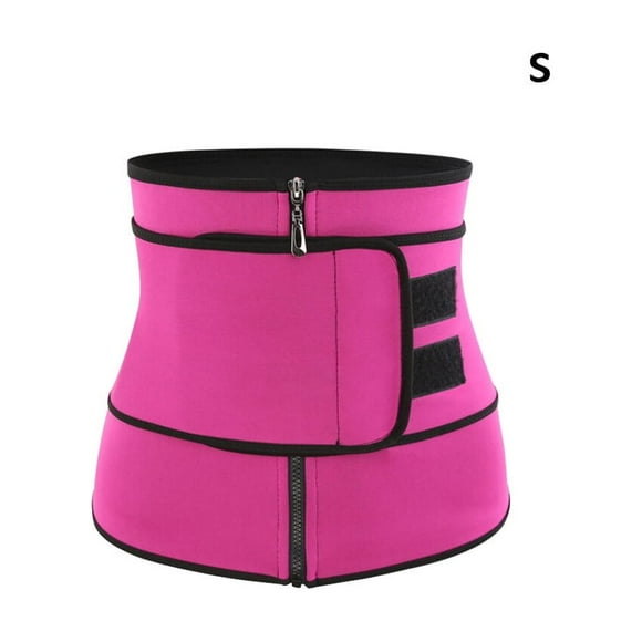 Waist Trimmer Belt Women Body Shaper Belt Adjustable Body Adjustable Polyester Trimmer Girdle Waist Trainer Corset, Pink, S
