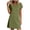Army Green, variant on Women's Short Sleeve T-Shirt Dress Summer Round Neck Basic Mini Dress Casual Pleated Beach Dresses Spring Fashion Outfits