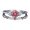 Pink&1, variant on Stainless Steel Rhinestone Ring for Metabolism Drainage, Elegant Jewelry Piece, Unisex Design, Suitable for Parties and Gifts, High-Quality