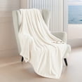thumbnail image 2 of U by Bedsure Fleece Blanket Queen Blanket Cream, 260GSM Soft Lightweight Plush Fuzzy Cozy, 89X89 inches, 2 of 6