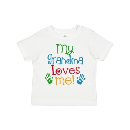 

Inktastic My Grandma Loves Me Gift Toddler Boy or Toddler Girl T-Shirt