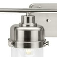 thumbnail image 6 of Beckner Collection Four-Light Brushed Nickel Clear Glass Urban Industrial Bath Light, 6 of 11