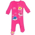 Pinkfong Baby Shark 2 Pack Zip Up Sleep N' Play Coveralls Newborn to Infant