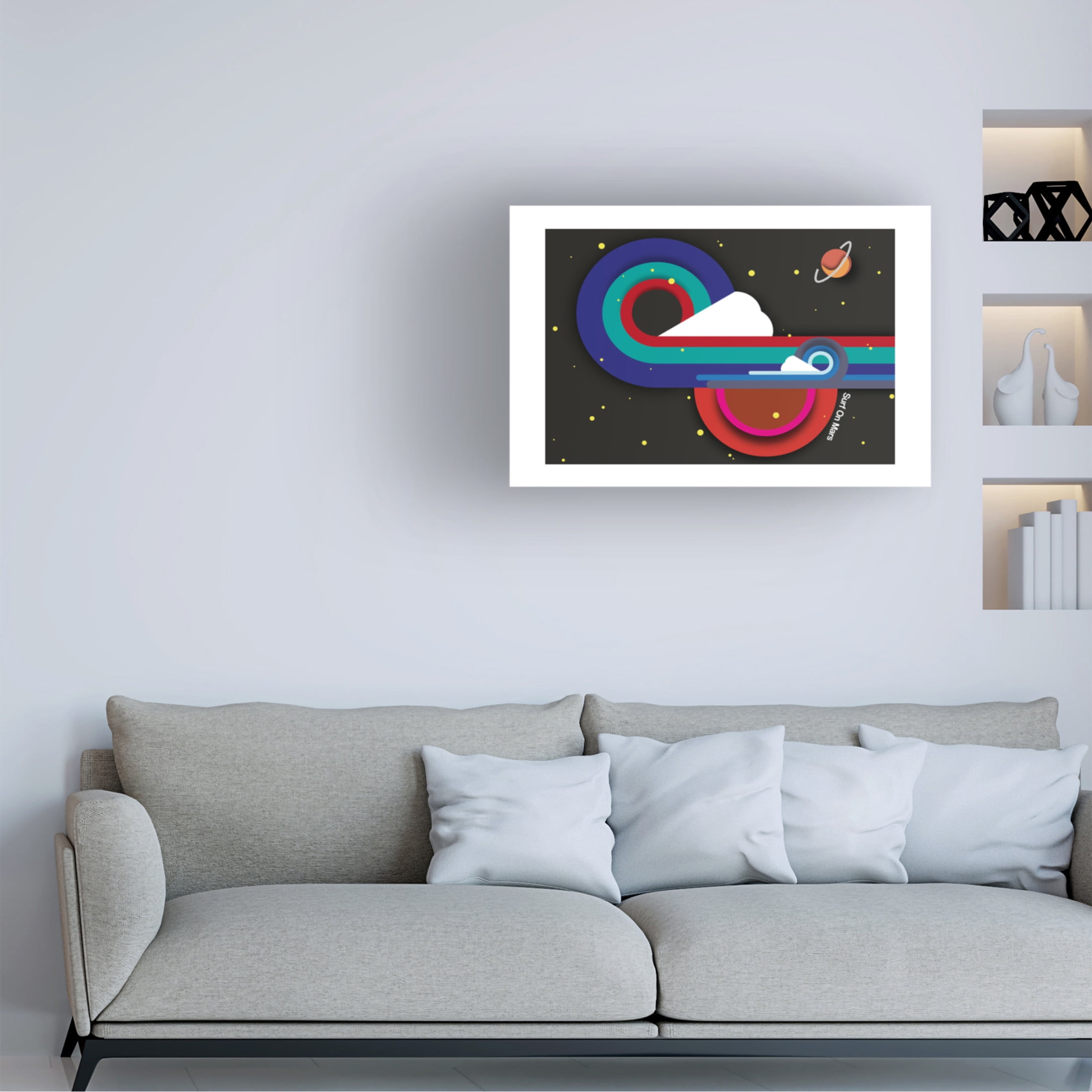 Trademark Fine Art Frances Collett  Surf On Mars Canvas Wall Art
