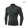 thumbnail image 4 of Sonducket Ropa interior térmica para hombre, camisetas deportivas de invierno de alta elasticidad para hombre, jersey largo con cremallera para Camisetas Gris oscuro Sonducket AP013564-06, 4 of 6