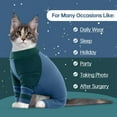 thumbnail image 6 of ZZ Sticky Hair Cat Clothes,Cat Recovery Suit Cat Pajamas for Cats Only, Sphynx Hairless Cats Sweater, Kitten Hair Sticky Onesie Cat Turtleneck, Anti-Licking or Skin Disease Recovery Suit for Cats, 6 of 7