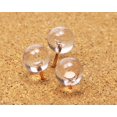 thumbnail image 2 of 100 chinchetas decorativas con cabeza de plástico transparente y punta de acero de oro rosa, chinchetas planas y transparentes para marcar mapas (oro rosa), 2 of 5