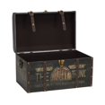 thumbnail image 2 of Household Essentials 9243-1 Large Vintage Decorative Home Storage Trunk - Luggage Style , Brown, 2 of 2