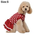 thumbnail image 2 of Suéteres largos para perros, vestido de punto, jersey de cuello alto, suéter cálido para cachorros de invierno, vestidos largos (corazón rojo), 2 of 5