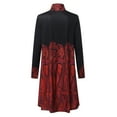 thumbnail image 4 of Qiopertar Robe Patchwork à Manches Longues Col Roulé pour Femmes en Solde à Moins de 5$ en Solde, 4 of 6