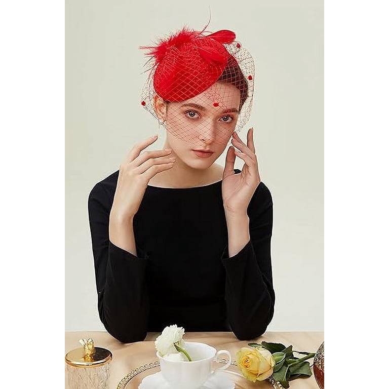 Fascinators Hats 20s 50s Hat Pillbox Hat Cocktail Tea Party  display picture 1