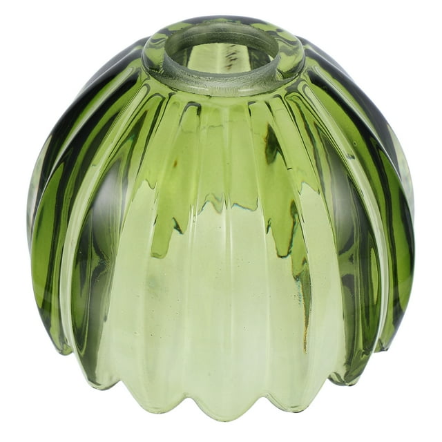 Pantalla de lámpara de cristal: Pantalla de lámpara de mesa de cristal con forma de calabaza verde - Cubierta artesanal para lámpara colgante para dormitorio, cocina, pasillo y baño