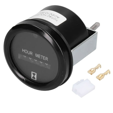 

Quartz Hour Meter Hour Meter Gauges High Accuracy With Wiring Inserts Wiring Plug For Time Tracking