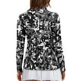thumbnail image 2 of Yuyamidu Gray Camo Women Long Sleeve Golf Shirt Athletic Tennis Shirts Golf Print Hiking Running Workout T-shirts Lightweight Pullover Golf Clothes Size L, 2 of 8