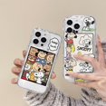 thumbnail image 2 of Funda de teléfono transparente con diseño de cachorro Snoopy y Charlie Brown para iPhone 16, 15, 14, 13, 12, 11 Pro Max, Xr y 16 Plus, bonita funda de dibujos animados, 2 of 5