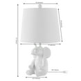 thumbnail image 5 of JONATHAN Y Kairi 21" Modern Shabby Chic Resin/Iron Happy Elephant LED Kids' Table Lamp with Phone Stand, White, JYL4060A, 5 of 7