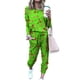 thumbnail image 2 of Conjuntos de pijamas navideños para mujer, Tops de manga larga con estampado navideño, pantalones largos con cordón, chándal de 2 piezas, 2 of 4