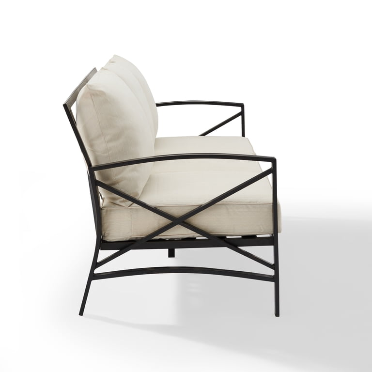 Crosley Furniture Kaplan Outdoor Patio Seating Metal Sofa in