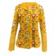 thumbnail image 4 of ICHUANYI Clearance Women Bottons Crop Workout Christmas Printing Lace Stitching Long Sleeve Sexy Tops(Yellow, M) ICHUANYI WER2023081501774, 4 of 5