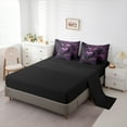 thumbnail image 5 of Homewish Chic Floral Rose 7-Piece Twin Bedding Sets For Teens Adults,Purple Love Heart Bedding Comforter Set,Gothic Spider Web Breathable Sheet Sets,Exotic Style Bedroom Decor,Reversible, 5 of 8