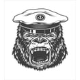 thumbnail image 3 of Ambesonne Nautical Tattoo Duvet Cover Sets, Seaman Gorilla Art, 2-Twin, Dark Grey White, 3 of 4