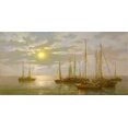 thumbnail image 2 of Obuchovsky, Yury 14x9 White Modern Wood Framed Museum Art Print Titled - Ride. Moonlight Night, 2 of 4