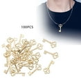 thumbnail image 6 of Key Charms Vintage Style Key Set Charms Antique Style Small Metal Keys Bulk Key Pendants for Jewelry Making Crafting Supplies KC gold 100pcs, 6 of 8