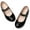 Black, variant on HOMEHOT Girls Dress Shoes Mary Jane Shoes for Girls Princess Ballerina Flats Back to School Shoes for Girls Party Wedding Black Big Kid 3