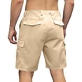 thumbnail image 3 of Fgvctg Men's Shorts Elastic Waist Casual Stretch Cargo Short Dressy Summer Travel Relaxed-Fit Workout Shorts Plus Size Waistband Pants with Pockets,Khaki,2XL, 3 of 5