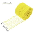 thumbnail image 2 of Unique Bargains 1.8' Wide 11 Yard Lace Ribbon Floral Pattern Light Yellow Lace Trim Ribbon for Gift Wrapping, Wedding Decor, 2 of 6