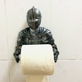 thumbnail image 4 of Wall Toilet Paper Holders Medieval Statue Knight Toilet Paper Dispenser Vintage Roll Paper Stand for Bathroom Toilet, 4 of 12