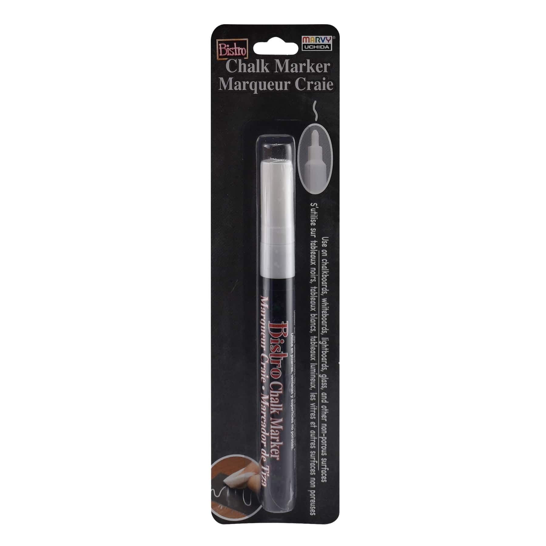 Marvy Uchida Bistro Fine Point Chalk Marker, 12 Pack