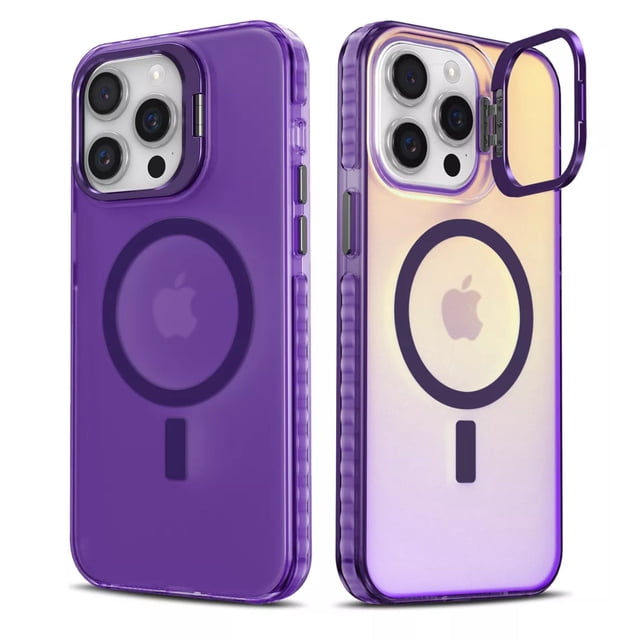 Funda Case Tornasol Soporte Premium MR. GADGETS Para iPhone 16 Magsafe Para Iphone 16 pro max Color Morado