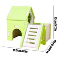thumbnail image 3 of Two-Layer Small Animal Castle with Stairs, Hamster Sleeping House Nest, Guinea Pig Hideout Exercise Toy(6Inch,Green), 3 of 6