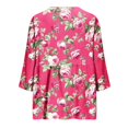 thumbnail image 6 of Womens Tops Boho Dressy Cotton Linen Lightweight Business Work Blouse Stretch Blouses Dressy Casual Vacation Clothes, Watermelon Red,XXL, 6 of 6
